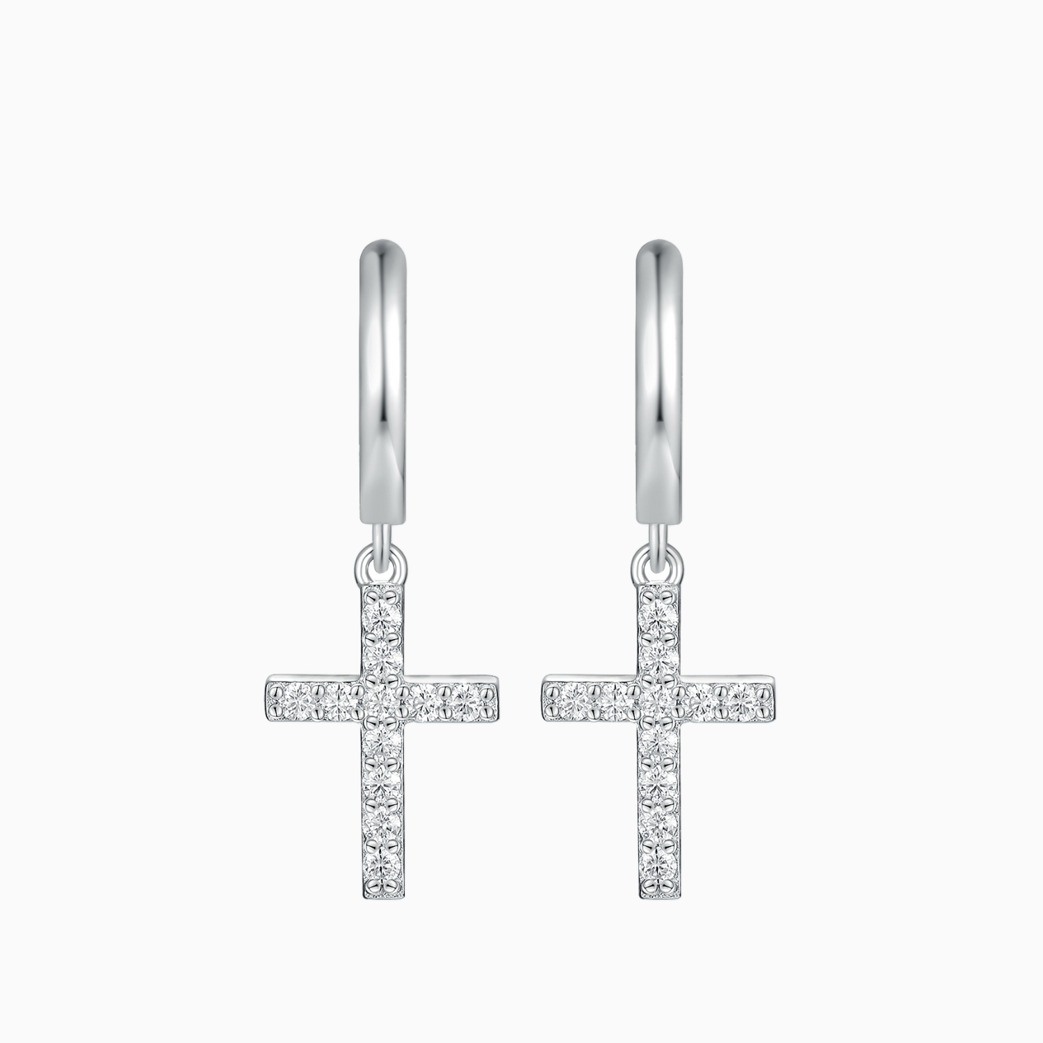 Vai Cross Huggie Earrings