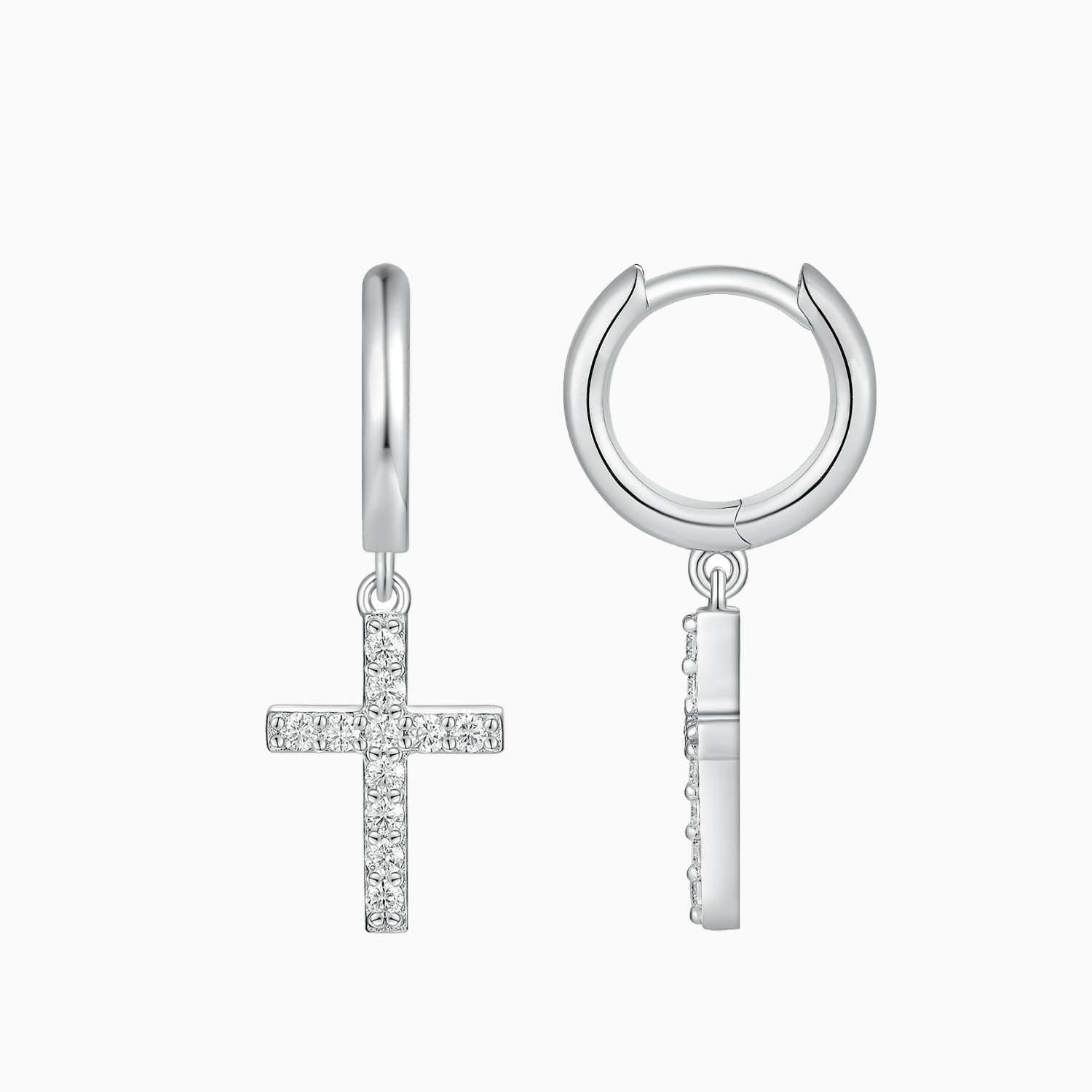Vai Cross Huggie Earrings