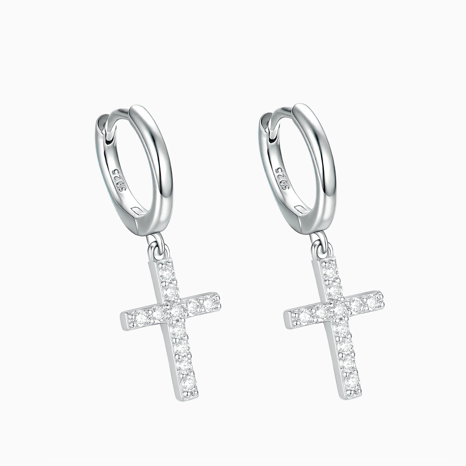Vai Cross Huggie Earrings